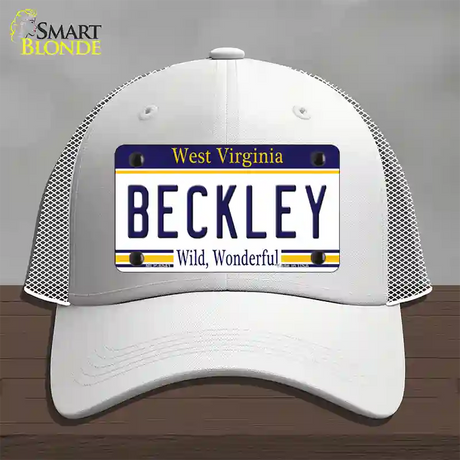 Beckley West Virginia Novelty License Plate Hat Mesh / White