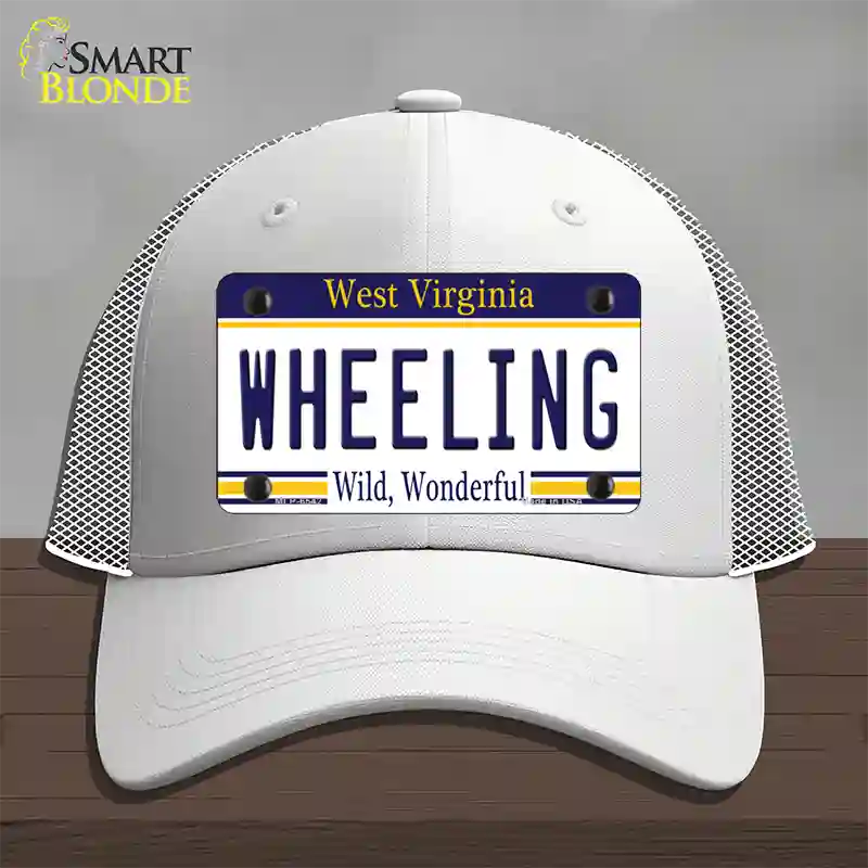 Wheeling West Virginia Novelty License Plate Hat Mesh / White