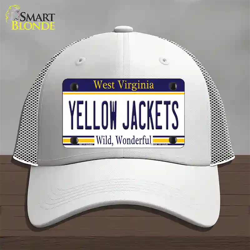 Yellow Jackets West Virginia Novelty License Plate Hat Mesh / White