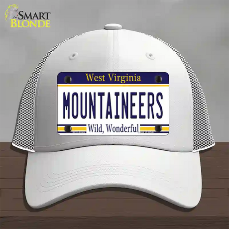 Mountaineers West Virginia Novelty License Plate Hat Mesh / White