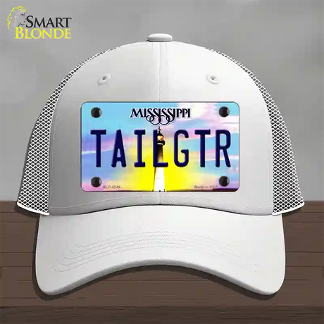 Tailgtr Mississippi Novelty License Plate Hat Mesh / White