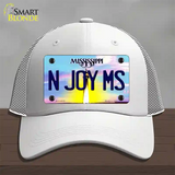 N Joy Mississippi Novelty License Plate Hat Mesh / White