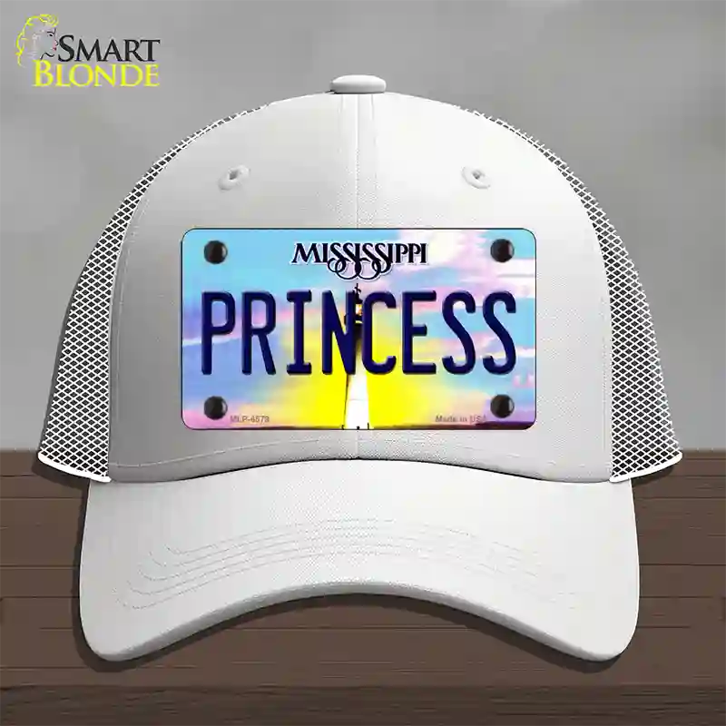 Princess Mississippi Novelty License Plate Hat Mesh / White