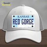 Red Gorge Kansas Novelty License Plate Hat Mesh / White