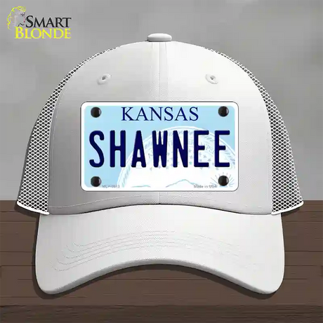 Shawnee Kansas Novelty License Plate Hat Mesh / White