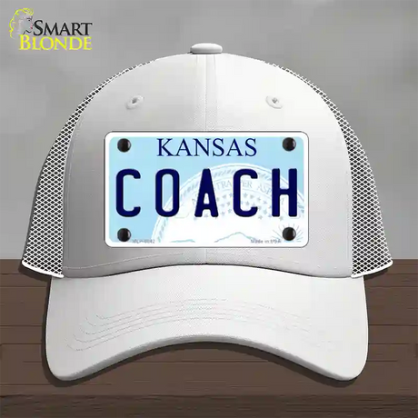 Coach Kansas Novelty License Plate Hat Mesh / White