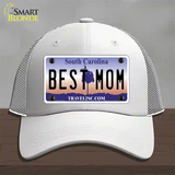 Best Mom South Carolina Novelty License Plate Hat Mesh / White