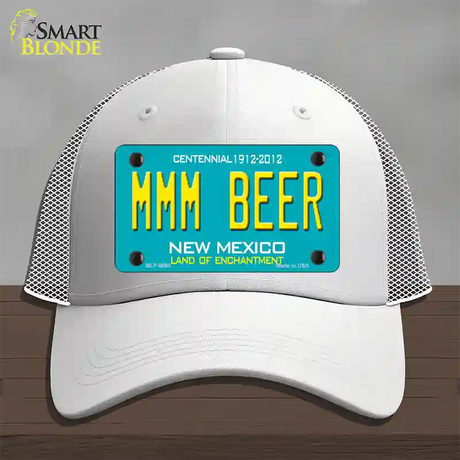 MMM Beer New Mexico Novelty License Plate Hat Mesh / White