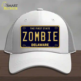 Zombie Delaware Novelty License Plate Hat Mesh / White