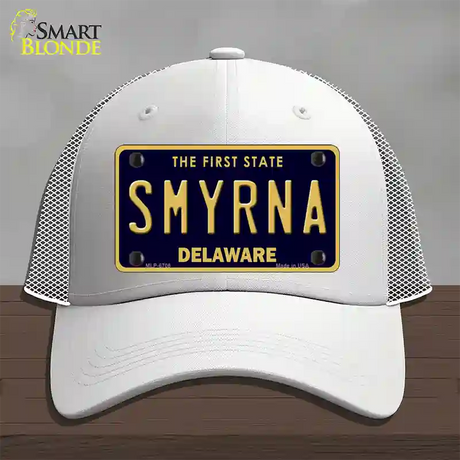 Smyrna Delaware Novelty License Plate Hat Mesh / White