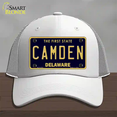 Camden Delaware Novelty License Plate Hat Mesh / White