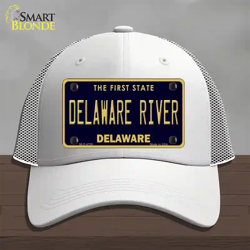 Delaware River Delaware Novelty License Plate Hat Mesh / White