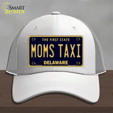 Moms Taxi Delaware Novelty License Plate Hat Mesh / White