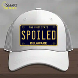 Spoiled Delaware Novelty License Plate Hat Mesh / White