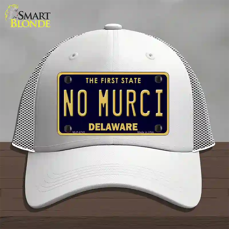 No Murci Delaware Novelty License Plate Hat Mesh / White