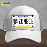 Zombie Indiana Novelty License Plate Hat Mesh / White