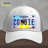 Zombie Mississippi Novelty License Plate Hat Mesh / White