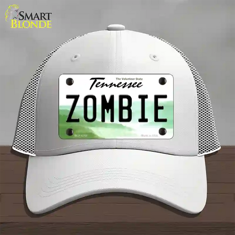 Zombie Tennessee Novelty License Plate Hat Mesh / White