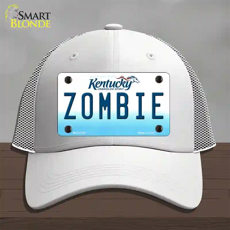 Zombie Kentucky Novelty License Plate Hat Mesh / White