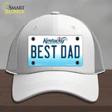 Best Dad Kentucky Novelty License Plate Hat Mesh / White