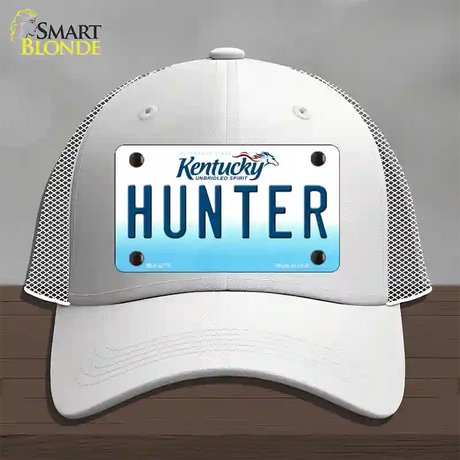 Hunter Kentucky Novelty License Plate Hat Mesh / White