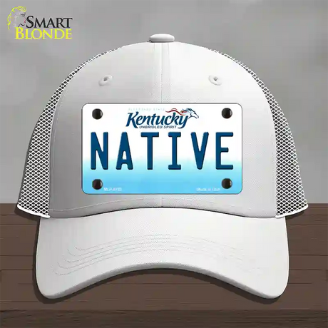 Native Kentucky Novelty License Plate Hat Mesh / White