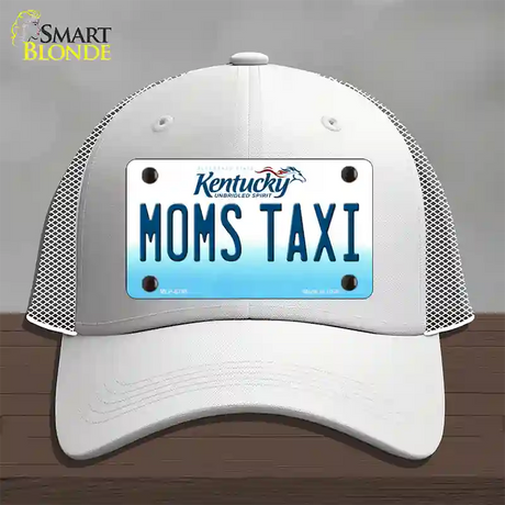 Moms Taxi Kentucky Novelty License Plate Hat Mesh / White