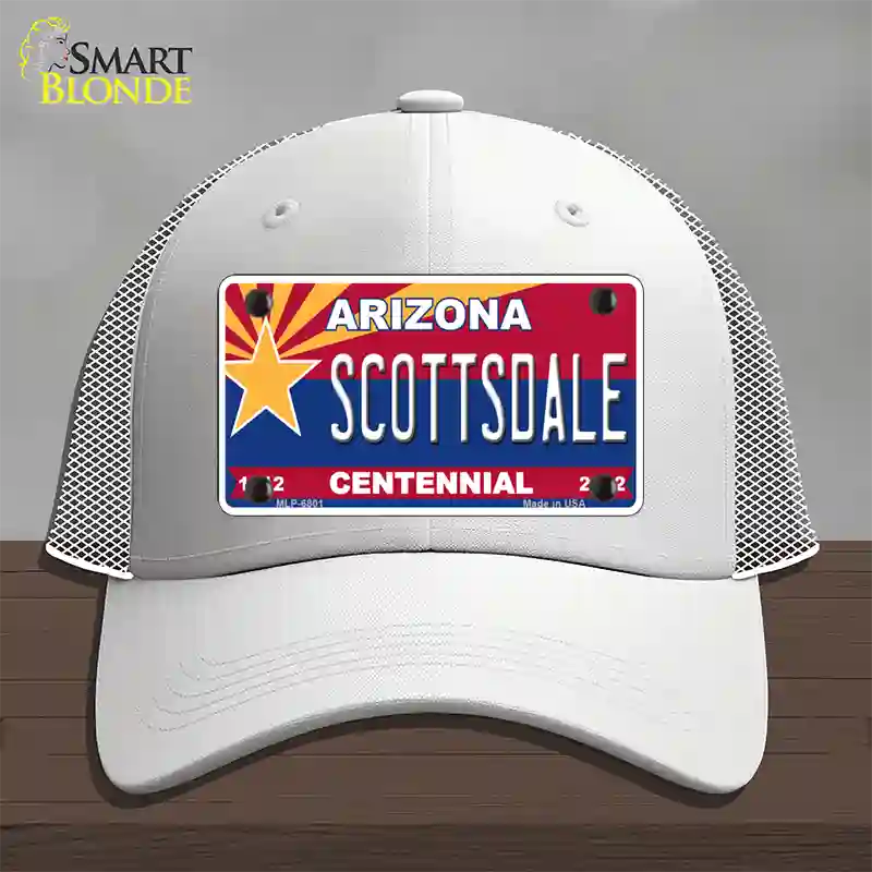 Arizona Centennial Scottsdale Novelty License Plate Hat Mesh / White