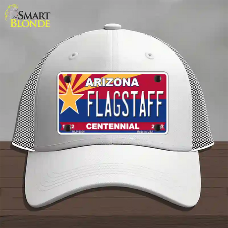 Arizona Centennial Flagstaff Novelty License Plate Hat Mesh / White