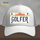 Golfer California Novelty License Plate Hat Mesh / White