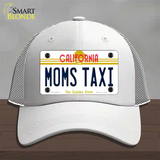 Moms Taxi California Novelty License Plate Hat Mesh / White