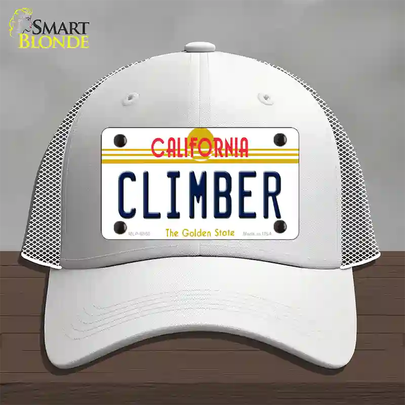 Climber California Novelty License Plate Hat Mesh / White