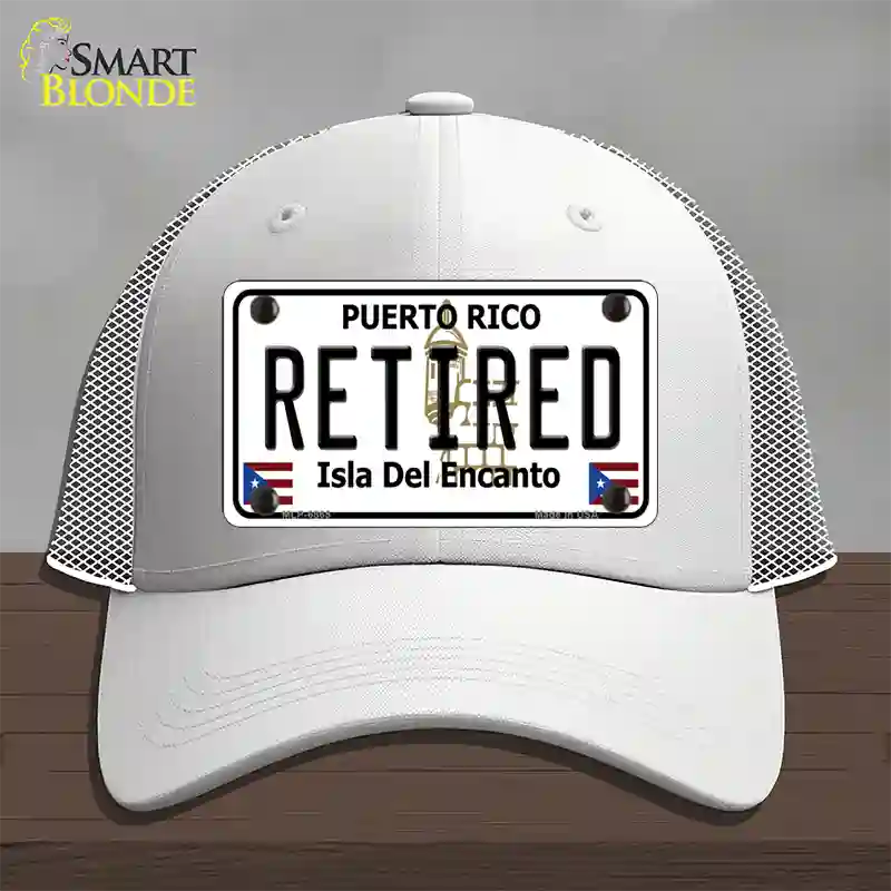 Retired Puerto Rico Novelty License Plate Hat Mesh / White