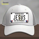 Jesus Puerto Rico Novelty License Plate Hat Mesh / White