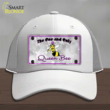 Queen Bee Purple Novelty License Plate Hat Mesh / White