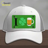 Shamrock Beer Novelty License Plate Hat Mesh / White