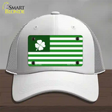 Green Shamrock Flag Novelty License Plate Hat Mesh / White