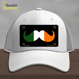 Irish Mustache Novelty License Plate Hat Mesh / White