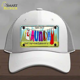 Laundry Self Service Novelty License Plate Hat Mesh / White