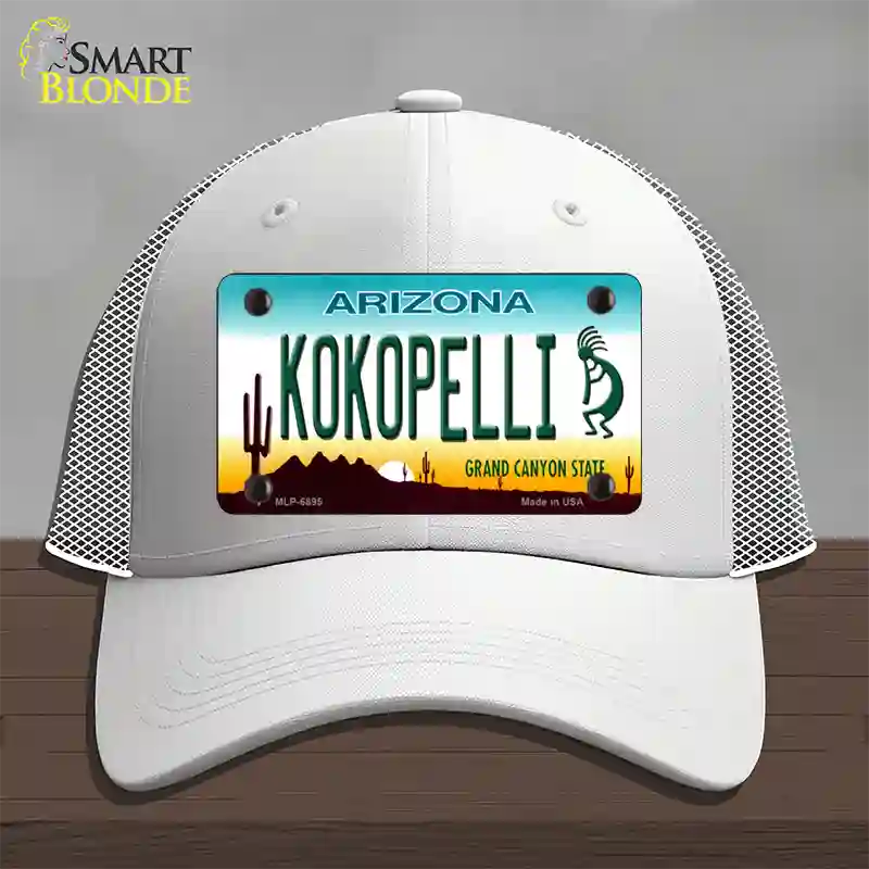 Arizona Kokopelli Novelty License Plate Hat Mesh / White