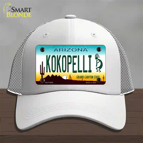 Arizona Kokopelli Novelty License Plate Hat Mesh / White