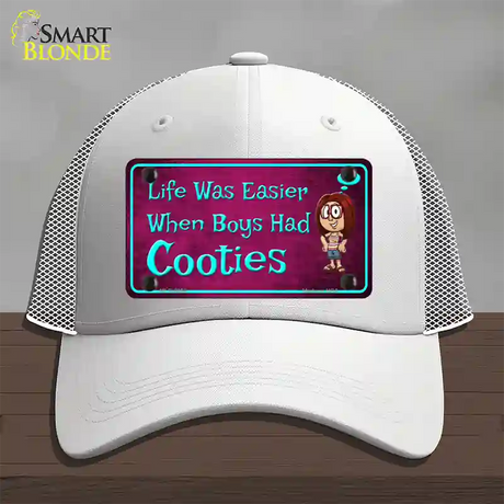 When Boys Had Cooties Novelty License Plate Hat Mesh / White