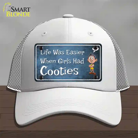 When Girls Had Cooties Novelty License Plate Hat Mesh / White