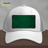 Green Oil Rubbed Solid Novelty License Plate Hat Mesh / White