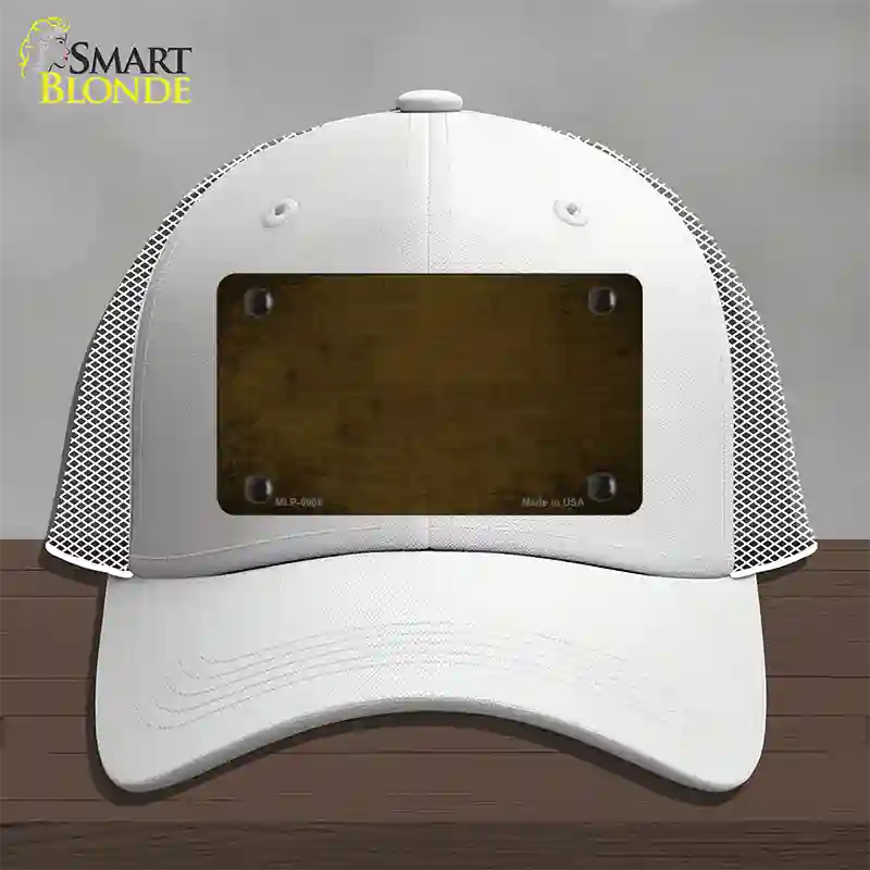 Brown Oil Rubbed Solid Novelty License Plate Hat Mesh / White