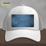 Light Blue Oil Rubbed Solid Novelty License Plate Hat Mesh / White