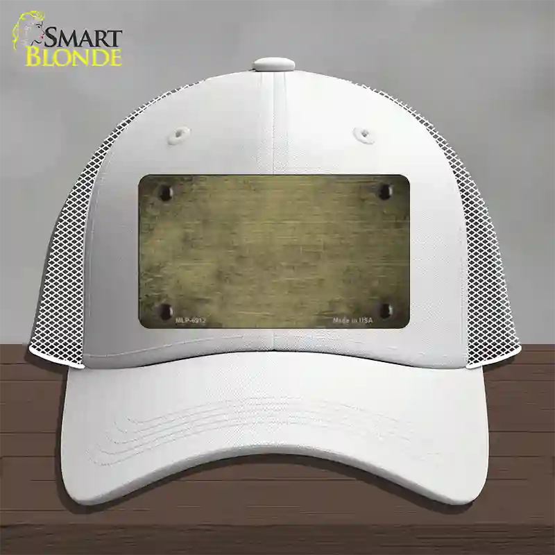 Gold Oil Rubbed Solid Novelty License Plate Hat Mesh / White