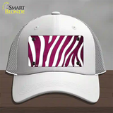 Pink White Zebra Oil Rubbed Novelty License Plate Hat Mesh / White