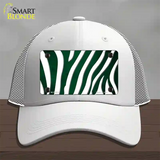 Green White Zebra Oil Rubbed Novelty License Plate Hat Mesh / White