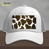 Brown White Giraffe Oil Rubbed Novelty License Plate Hat Mesh / White